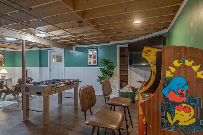 Enjoy family game night in the game room.  Challenge each other on the Wii, Fooseball, multicade or the many board games.  A pull out sofa is available for larger parties.