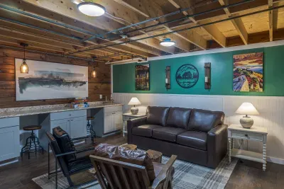 Game room with sleeper sofa and boardgames