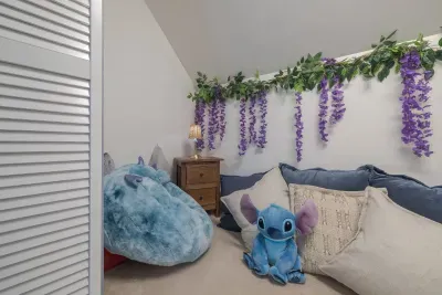 Kids can let their imaginations run wild in this mini camp setting in the kids bedroom