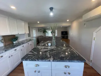 Large kitchen island area 