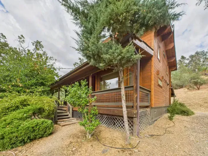 Front of house with deck