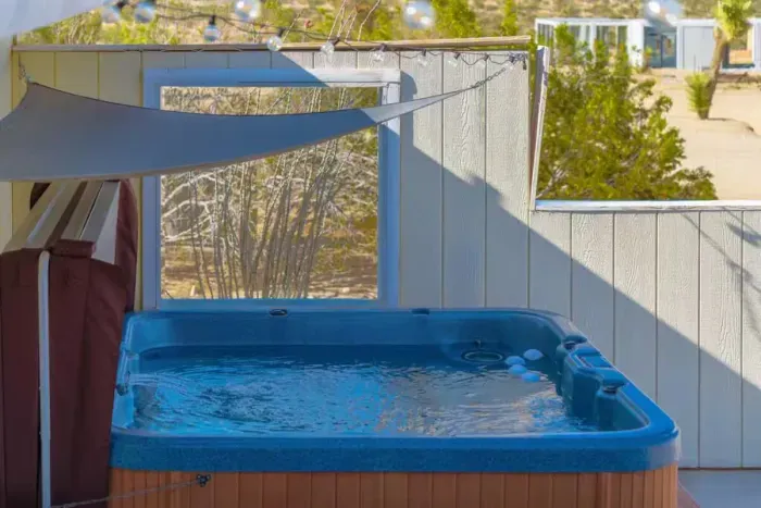 Outdoor Patio with Hot Tub