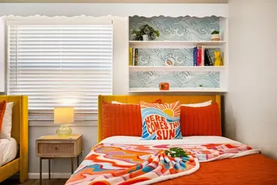 Bright colorful bedding