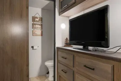 Half bathroom in the bunk room