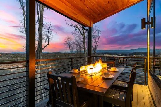 Outdoor dining table perfect for meals and gatherings