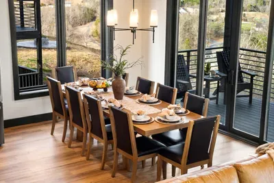 Comfortable dining space designed for meals and conversation