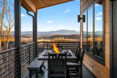 Outdoor dining table perfect for meals and gatherings