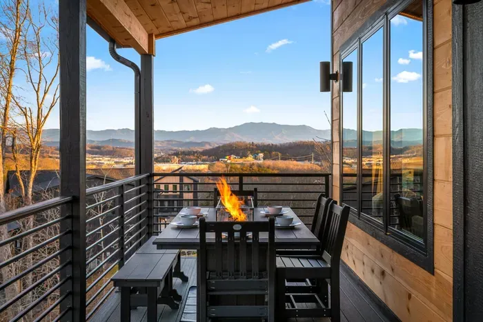 Outdoor dining table perfect for meals and gatherings