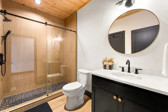 Full bathroom with a spacious walk-in shower