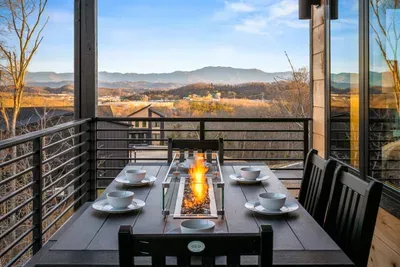 Outdoor dining table perfect for meals and gatherings