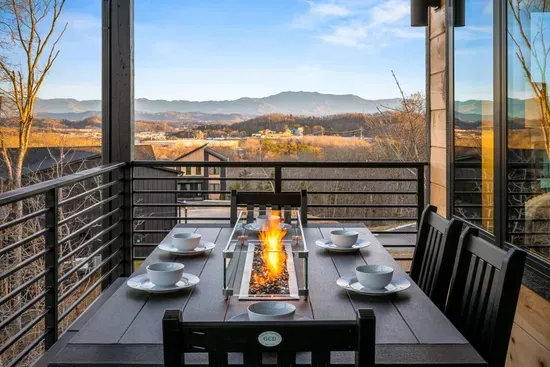 Outdoor dining table perfect for meals and gatherings