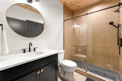 Full bathroom with a spacious walk-in shower
