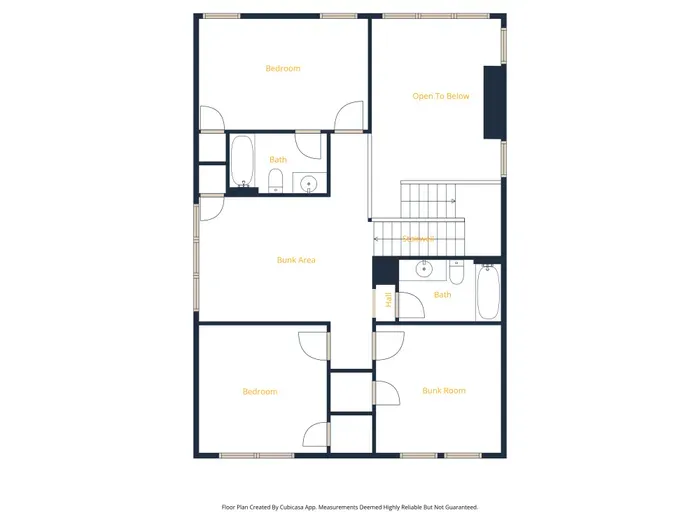 Upper level: 2 bedrooms, bunk room & loft bunk area with 2 baths