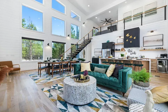 Spacious living and dining room