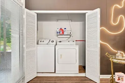Convenient in-home washer and dryer tucked into a dedicated laundry closet