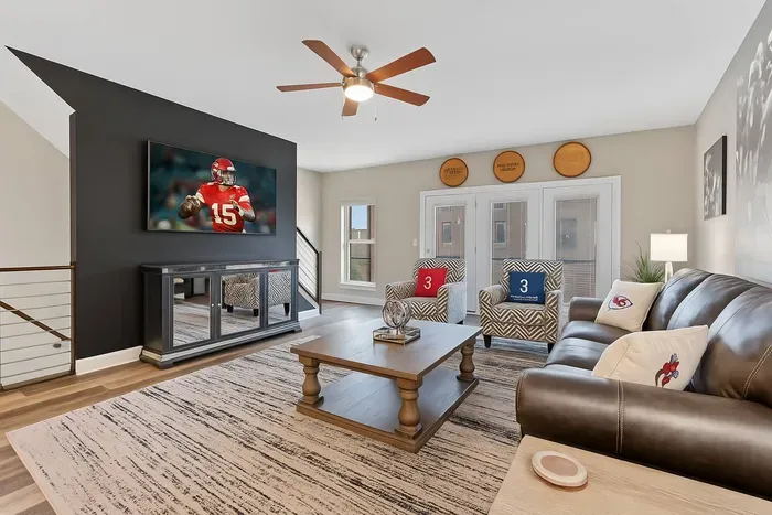 Equipped with a 65" Smart TV to watch live or streaming of your choice!
