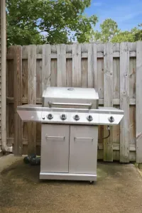 Private patio grill setup for easy outdoor BBQs and casual dining