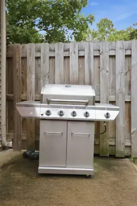 Private patio grill setup for easy outdoor BBQs and casual dining