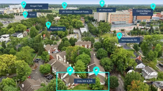 Tree-lined townhome stay near UK, Kroger Field, hospital, and local attractions
