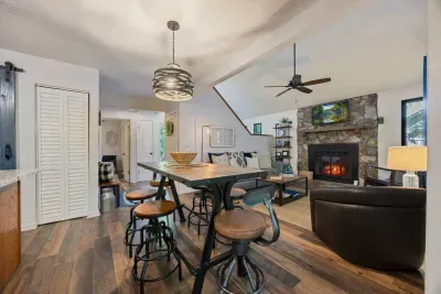 Another view of the kitchen with everything you need for a comfortable, convenient stay.