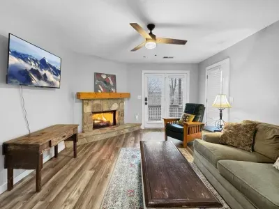 Arrive, drop your bags, and let the fire set the tone — this is where mountain days end and cozy nights begin.