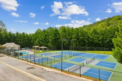 Head out for a friendly match, enjoy the fresh air, and ease into the day with a little movement.