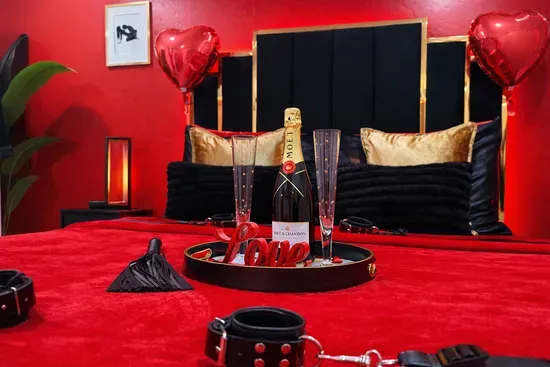 VIP packages available on request — rose setup, Moët, and custom arrangements. Message us before booking to add this to your stay.