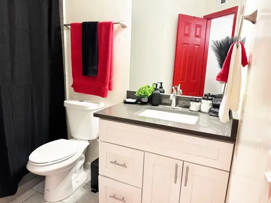 Rainfall shower, quality toiletries provided, and fresh towels after every stay. Everything you forgot to pack is already here.