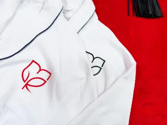 Matching robes for two — hanging in the closet when you arrive. Take them to the hot tub, or wear them all morning.