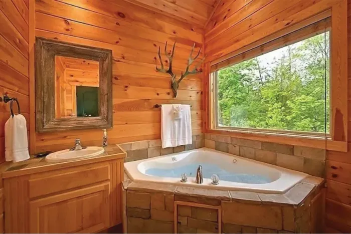 Jacuzzi Tub in Master Suite #2 full bathroom attached to bedroom