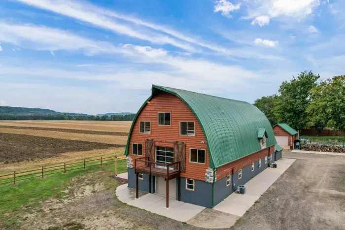 East view of the barn facing the movie theater balcony