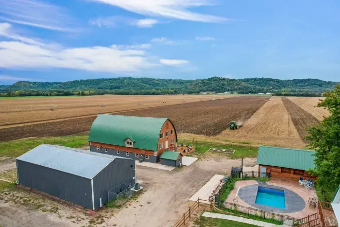 Aerial view of the property
