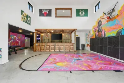 Bar next to the basketball court
