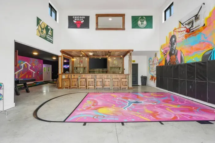 Bar next to the basketball court