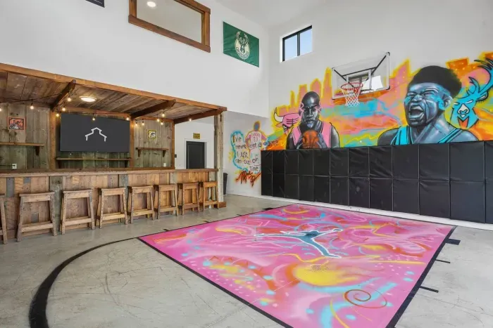 Indoor basketball court