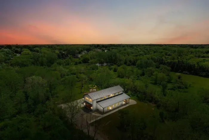 The barndominium is completely secluded on 5 acres of peaceful relaxation