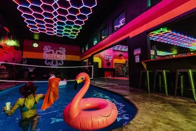 Lacona, IA - Wild Warehouse in the Cornfields with a Party Pool Oasis, Full-Court Sports Complex, Mini Golf Adventure Park, Karaoke Sports Bar & More! - image 2 of 120