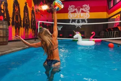 Lacona, IA - Wild Warehouse in the Cornfields with a Party Pool Oasis, Full-Court Sports Complex, Mini Golf Adventure Park, Karaoke Sports Bar & More! - image 3 of 120