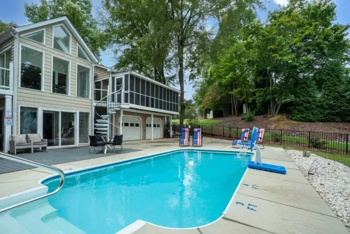 Unwind in the heated pool. 