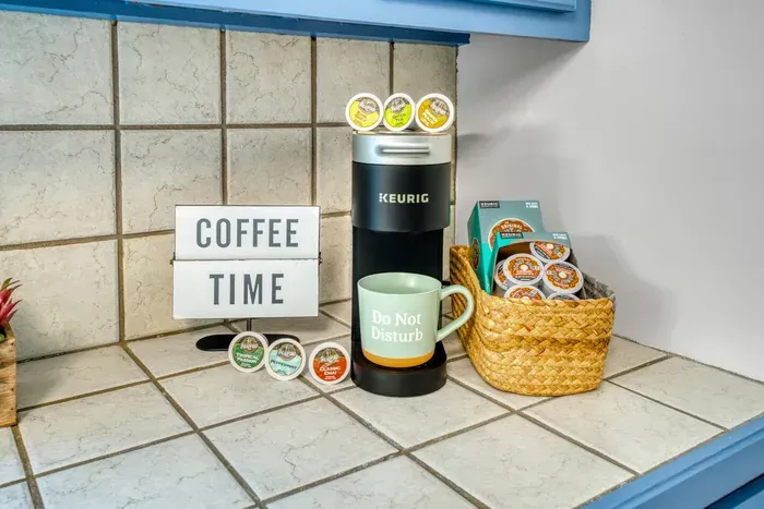 Enjoy the assortment of coffee and tea.