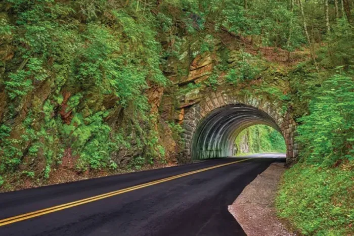 Unique views navigating the mountains