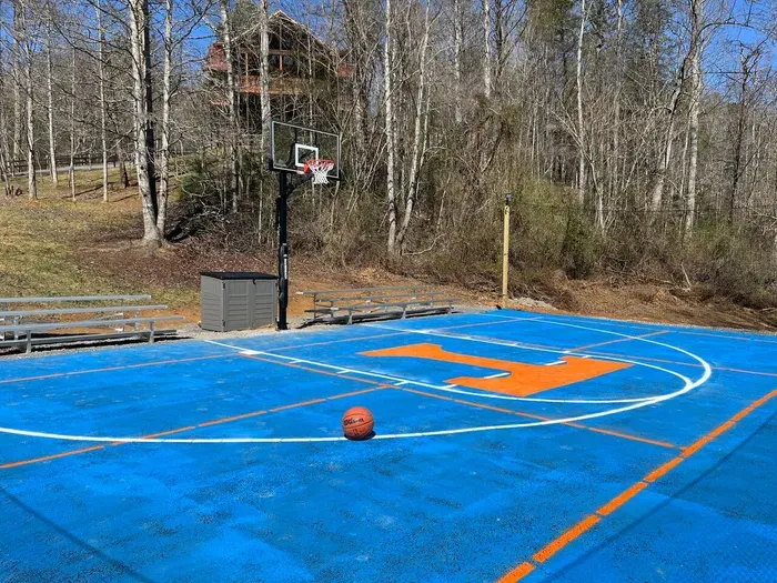 View of the basketball court - can be converted back and forth from pickleball court to basketball court