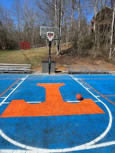 Outdoor private basketball court!