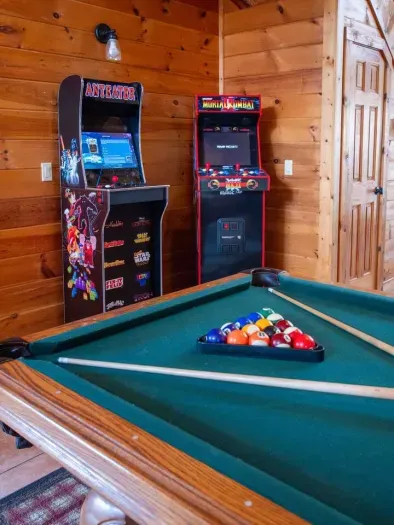 Pool table and arcade machines