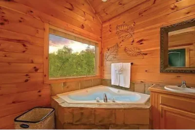 Jacuzzi Tub in Master Suite #1 full bathroom attached to bedroom