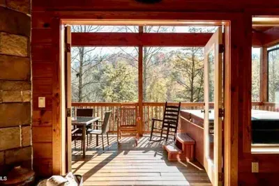 Peaceful relaxation on the covered deck