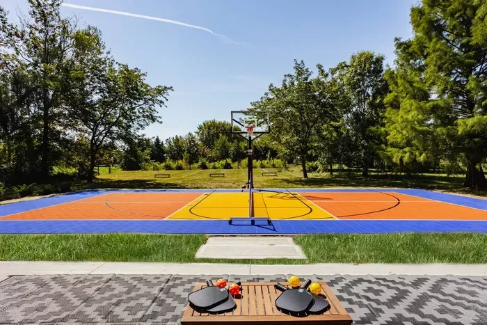Perfect spot to shoot hoops, play pickle ball and unwind under the open sky.
