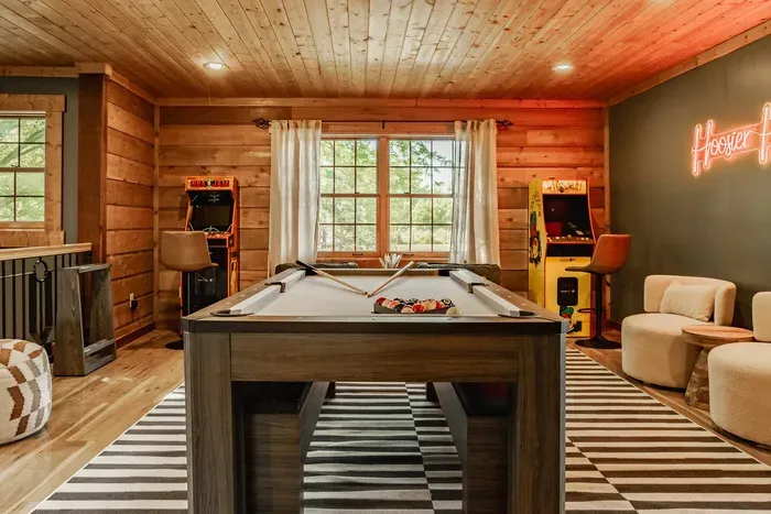 Never a dull moment—enjoy family fun around the pool table and arcade games.