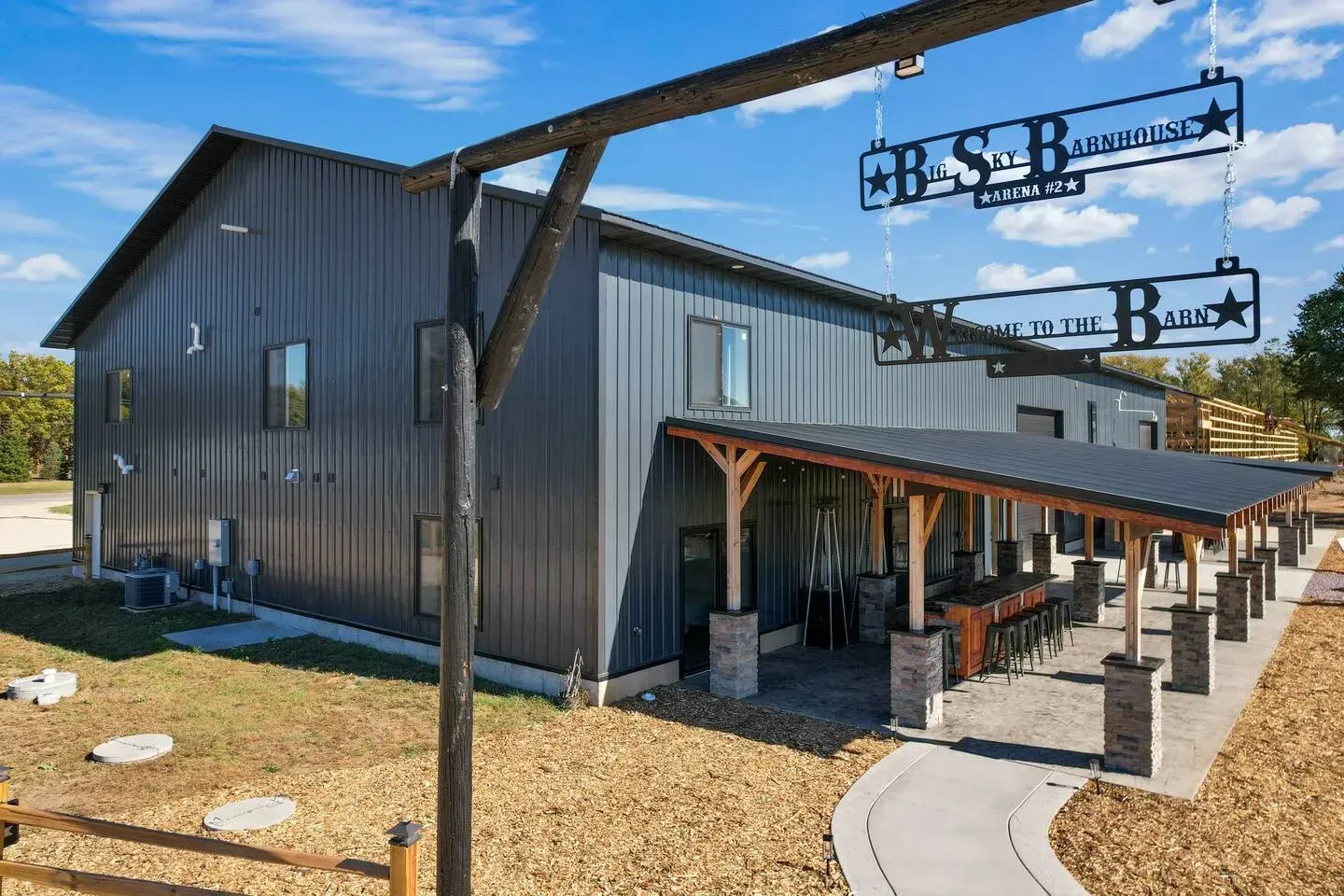 Big Sky Barnhouse Arena #2 — exterior of the second Arena barnhouse