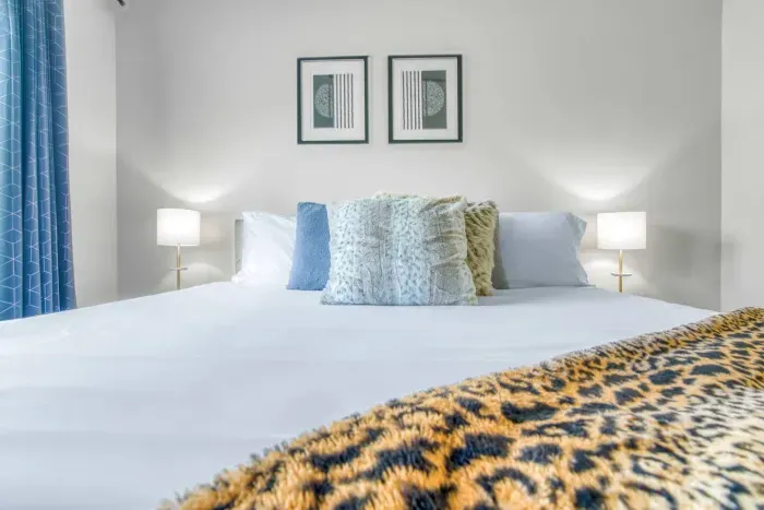 Featuring soft textures, soothing tones, and chic decor